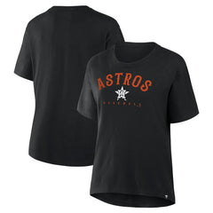 Black Houston Astros Fanatics Women's Relaxed Fit Legacy T-Shirt