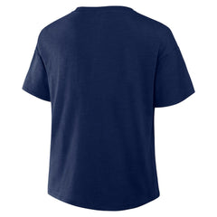 Navy Atlanta Braves Fanatics Women's Fan Fave Stadium Slub Boxy T-Shirt