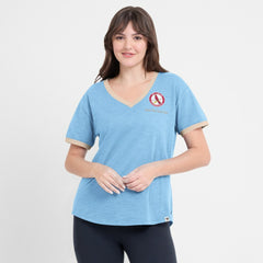 Light Blue St. Louis Cardinals Fanatics Women's Binge Worthy Stadium Slub V-Neck T-Shirt