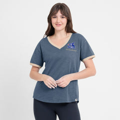 Navy Chicago White Sox Fanatics Women's Binge Worthy Stadium Slub V-Neck T-Shirt