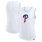 White Philadelphia Phillies Fanatics Women's Activate Slub Tank Top