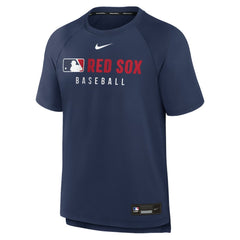 Navy Boston Red Sox Nike Authentic Collection Pregame Raglan Dri-FIT T-Shirt
