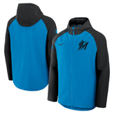 Blue/Black Miami Marlins Nike Authentic Collection Raglan Performance Full-Zip Jacket