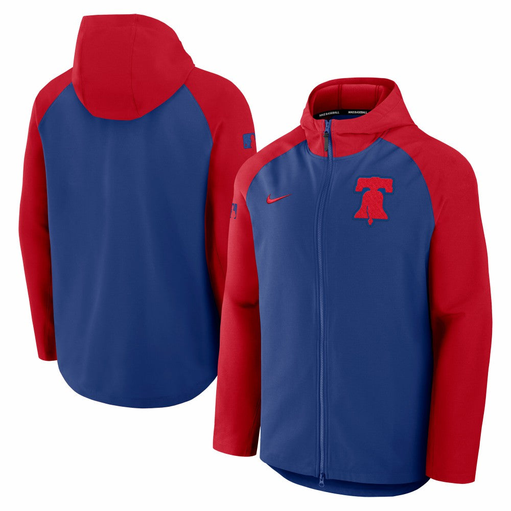 Royal/Red Philadelphia Phillies Nike Authentic Collection Raglan Performance Full-Zip Jacket