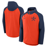 Orange/Navy Houston Astros Nike Authentic Collection Raglan Performance Full-Zip Jacket