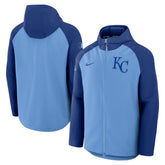 Light Blue/Royal Kansas City Royals Nike Authentic Collection Raglan Performance Full-Zip Jacket