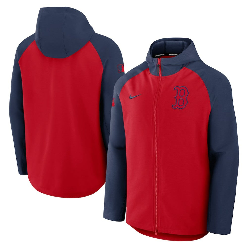 Red/Navy Boston Red Sox Nike Authentic Collection Raglan Performance Full-Zip Jacket