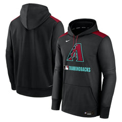 Black Arizona Diamondbacks Nike Authentic Collection Performance Pullover Hoodie