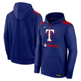 Royal Texas Rangers Nike Authentic Collection Performance Pullover Hoodie