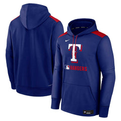Royal Texas Rangers Nike Authentic Collection Performance Pullover Hoodie