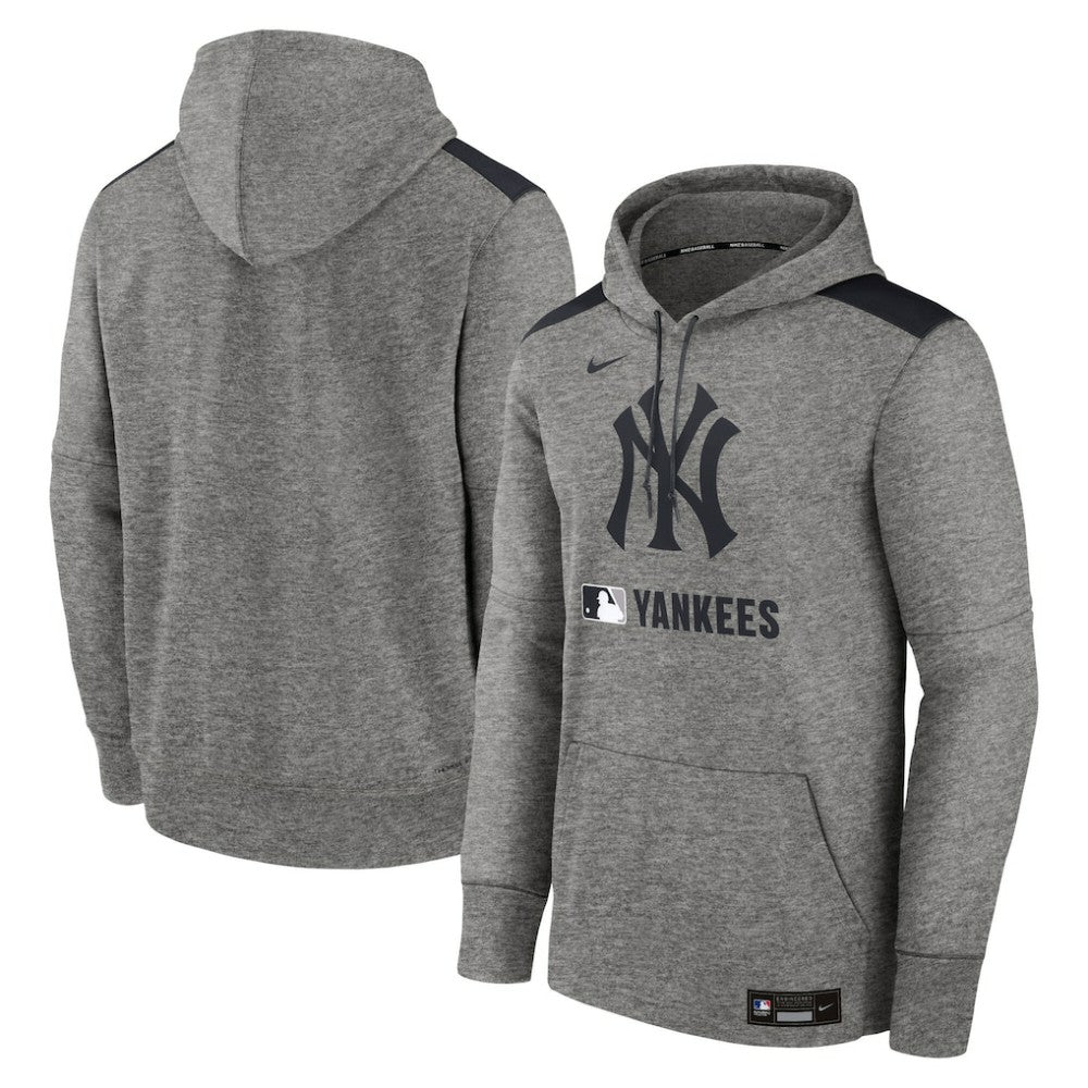 Heather Charcoal New York Yankees Nike Authentic Collection Performance Pullover Hoodie