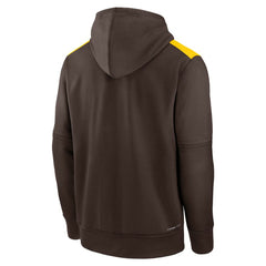 Brown San Diego Padres Nike Authentic Collection Performance Pullover Hoodie