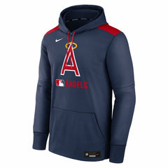 Navy Los Angeles Angels Nike Authentic Collection Performance Pullover Hoodie