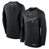 Black Chicago White Sox Nike Authentic Collection Game Time Raglan Dri-FIT Long Sleeve T-Shirt