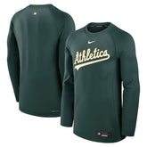 Green Athletics Nike Authentic Collection Game Time Raglan Dri-FIT Long Sleeve T-Shirt