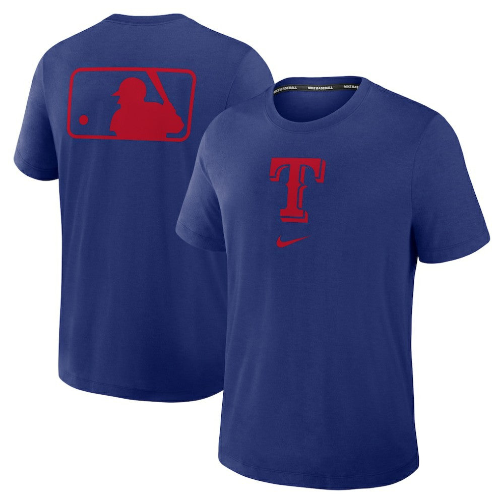Royal Texas Rangers Nike Authentic Collection Early Work Tri-Blend Dri-FIT T-Shirt
