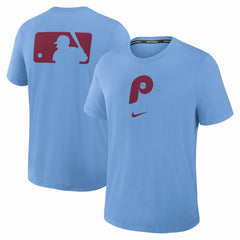 Light Blue Philadelphia Phillies Nike Authentic Collection Early Work Tri-Blend Dri-FIT T-Shirt