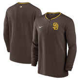 Brown San Diego Padres Nike Authentic Collection Performance Half-Zip Top