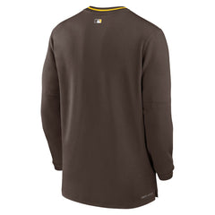 Brown San Diego Padres Nike Authentic Collection Performance Half-Zip Top