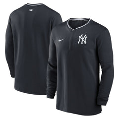 Navy New York Yankees Nike Authentic Collection Performance Half-Zip Top