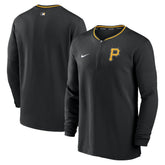 Black Pittsburgh Pirates Nike Authentic Collection Performance Half-Zip Top