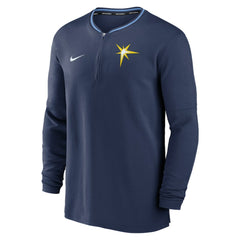 Navy Tampa Bay Rays Nike Authentic Collection Performance Half-Zip Top