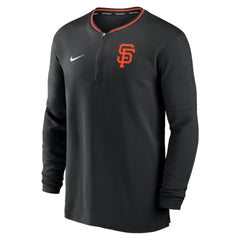 Black San Francisco Giants Nike Authentic Collection Performance Half-Zip Top
