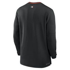 Black Baltimore Orioles Nike Authentic Collection Performance Half-Zip Top