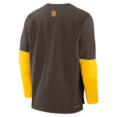 Brown/Gold San Diego Padres Nike Authentic Collection Player Dri-FIT Lightweight Pullover