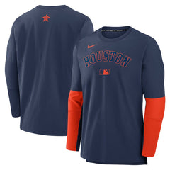 Navy/Orange Houston Astros Nike Authentic Collection Player Dri-FIT Lightweight Pullover