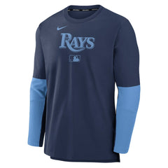 Navy/Light Blue Tampa Bay Rays Nike Authentic Collection Player Dri-FIT Lightweight Pullover