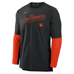 Black/Orange San Francisco Giants Nike Authentic Collection Player Dri-FIT Lightweight Pullover