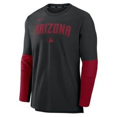 Black/Red Arizona Diamondbacks Nike Authentic Collection Player Dri-FIT Lightweight Pullover