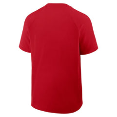 Red Los Angeles Angels Nike Authentic Collection Raglan Short Sleeve Windshirt