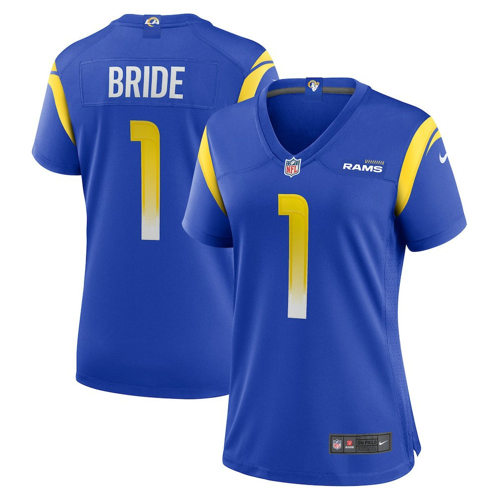Number 1 Bride Women's Game Jersey - Los Angeles Rams Jerseys