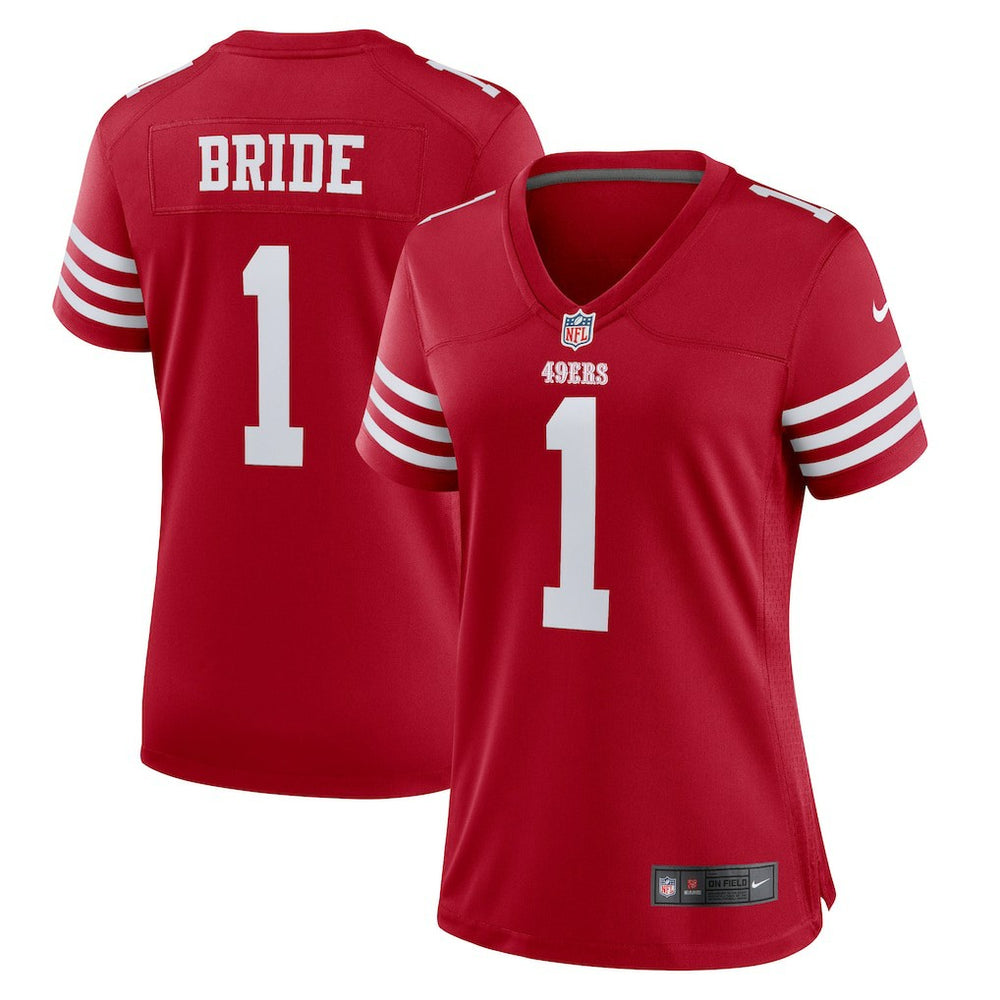 Number 1 Bride Women's Game Jersey - San Francisco 49ers Jerseys