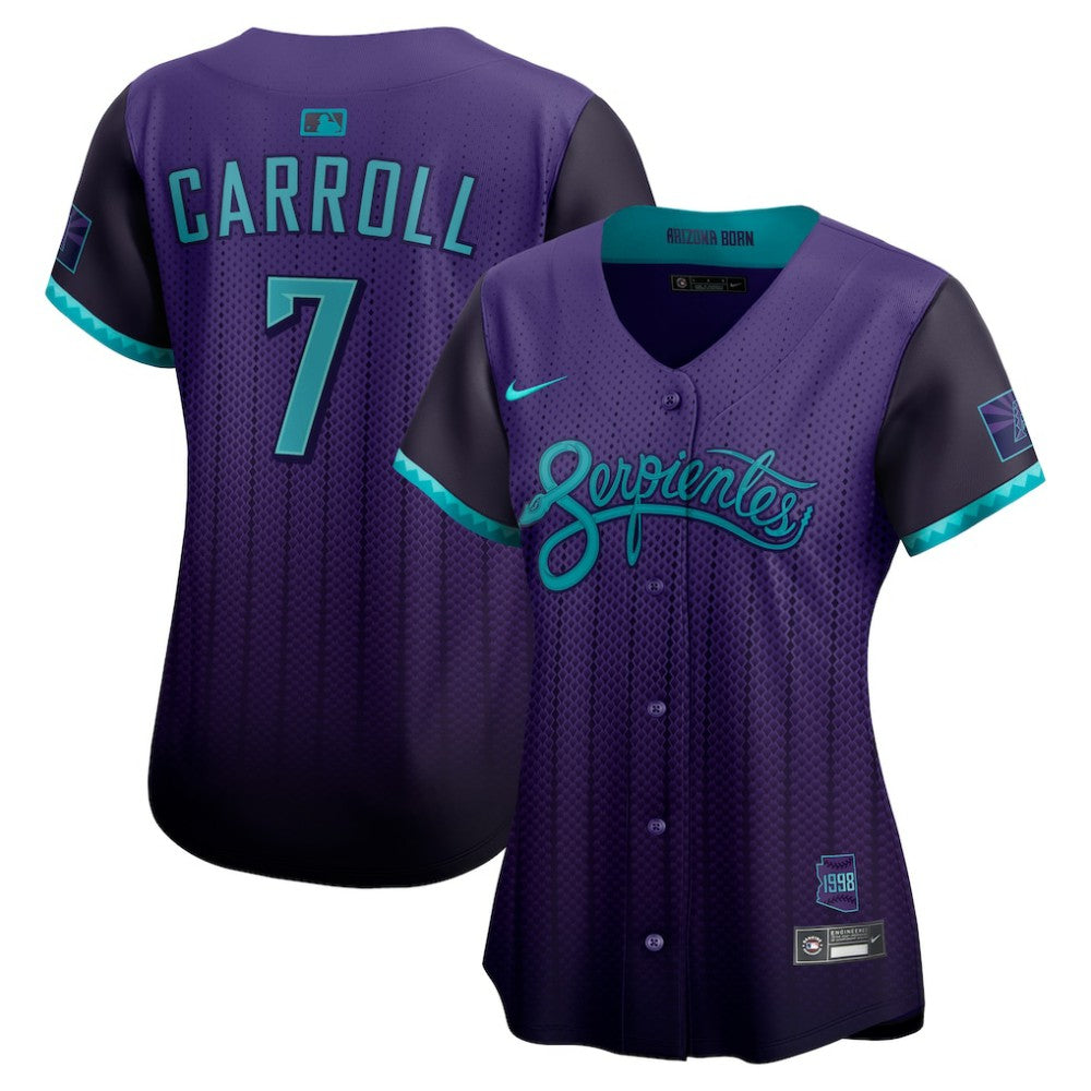 Purple Corbin Carroll Arizona Diamondbacks Nike Women's 2025 City Connect Limited Player Jersey