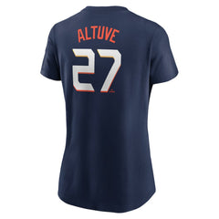 Navy Jose Altuve Houston Astros Nike Women's 2025 City Connect Fuse Name & Number T-Shirt