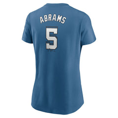 Blue CJ Abrams Washington Nationals Nike Women's 2025 City Connect Fuse Name & Number T-Shirt