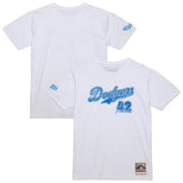 White Jackie Robinson Los Angeles Dodgers Mitchell & Ness Cooperstown Collection Player T-Shirt