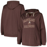 '47 Women's Plus Size Clarity Kennedy Pullover Hoodie - Cleveland Browns Hoodies