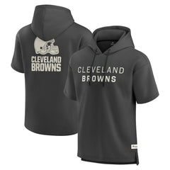 Elements Future Ground Lettering Short Sleeve Pullover Hoodie - Cleveland Browns Hoodies