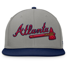 Gray/Navy Atlanta Braves Fanatics Clubhouse Dugout Fitted Hat