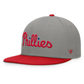 Gray/Red Philadelphia Phillies Fanatics Clubhouse Dugout Fitted Hat