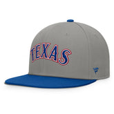 Gray/Royal Texas Rangers Fanatics Clubhouse Dugout Fitted Hat