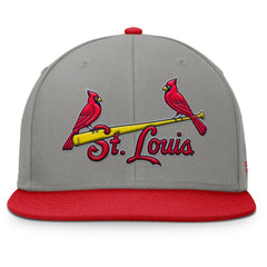 Gray/Red St. Louis Cardinals Fanatics Clubhouse Dugout Fitted Hat