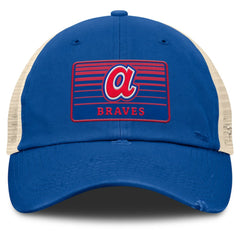 Royal/Natural Atlanta Braves Fanatics Cooperstown Collection Eastbound Mesh Adjustable Hat