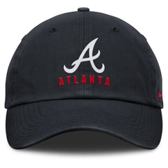 Navy Atlanta Braves Nike Club Adjustable Hat