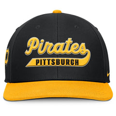 Black/Gold Pittsburgh Pirates Nike Pro Performance Snapback Hat