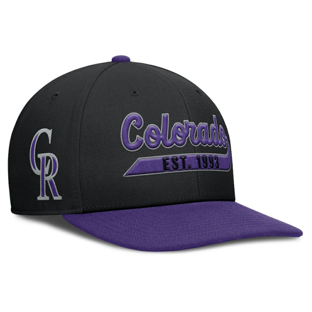 Black/Purple Colorado Rockies Nike Pro Performance Snapback Hat